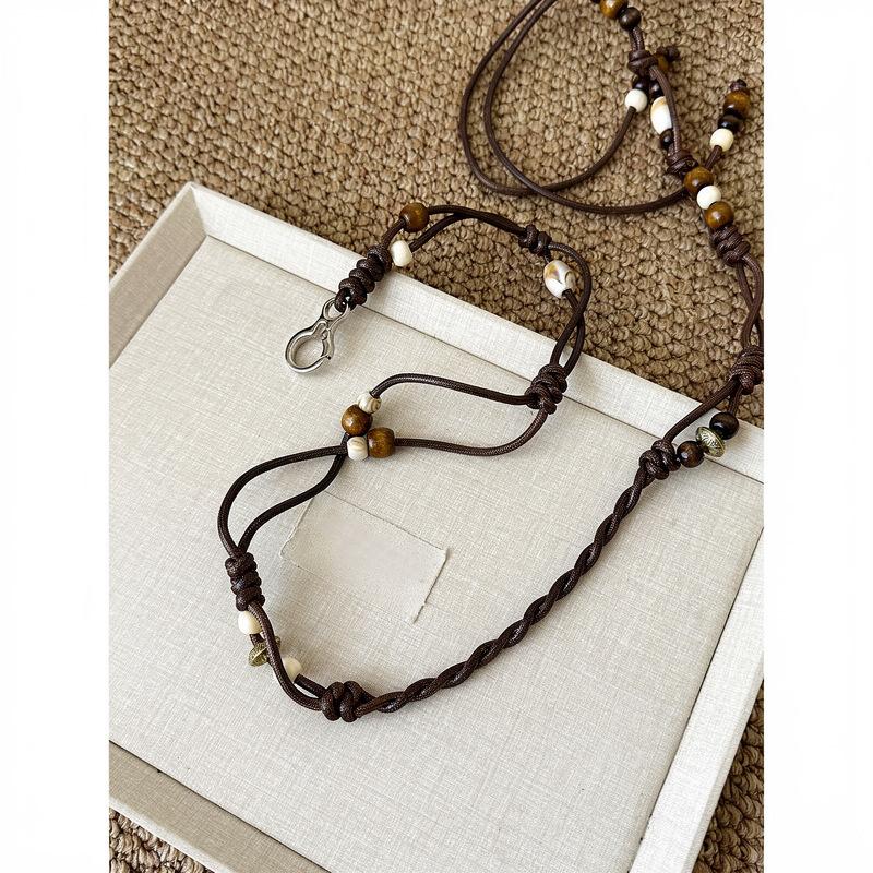 Ethnic Boho Wooden Bead Waist Chain, Hand Woven Hemp Rope Multi Layer Belt, Versatile Women Decorative Ornament