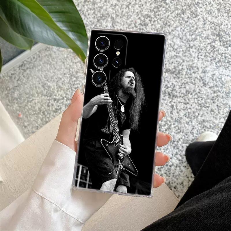 Dimebag Pantera Rock Band Phone Case S25Ultra For Samsung Galaxy S25 S24 S23 S21 Ultra S20 FE S22 Plus A35 A55 Case Clear Cover