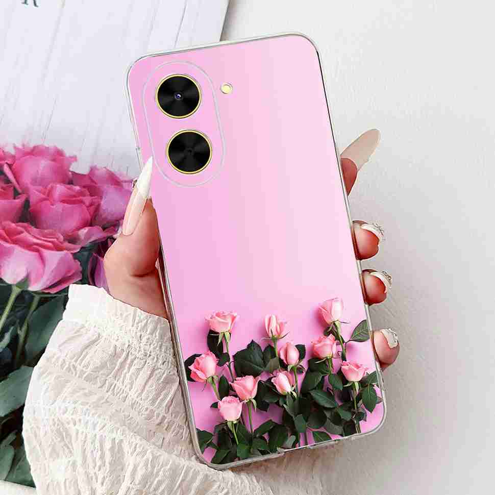 For Xiaomi Redmi A5 NFC Casing Pink Pattern Cover Soft Silicone Phone Case For Redmi A5 RedmiA5 NFC A5NFC 5G Protectors Bumper