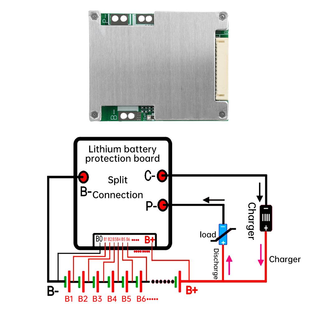 10S 36V/13S 48V BMS тот же порт/разделенный порт сбалансированный литиевый модуль защиты аккумулятора плата защиты аккумулятора электромобиля