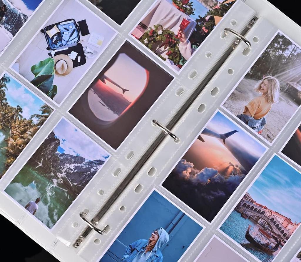 Файл для коллекционных карточек VitalBloom Файл для карточек, совместимый с листом карточек А4 Винил Коллекционные карты Pokemon и другие карты 10 2-луночные, 3-луночные, 4-луночные 9-карманные