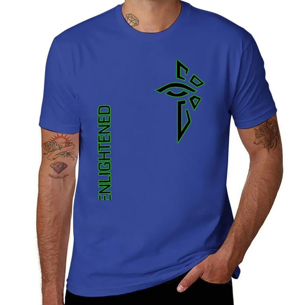 Ingress Enlightened With Text Tshirt Anime Stuff Customizeds Heavyweights Plain Mens Designer T Shirt
