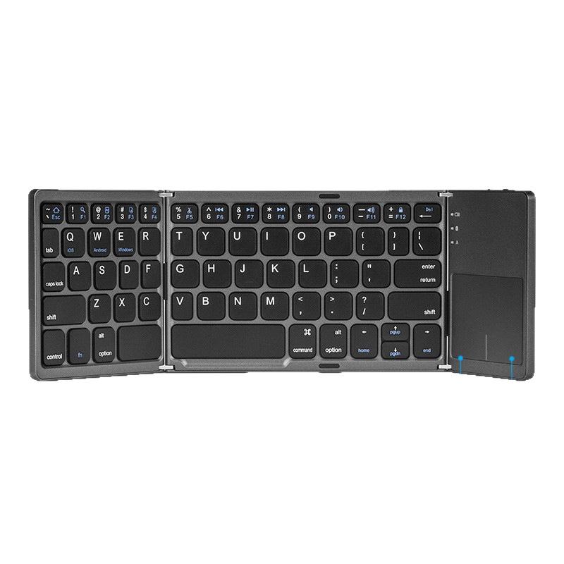 Обновленная складная Bluetooth-клавиатура B033 Plus с тачпадом и зарядкой Type-C