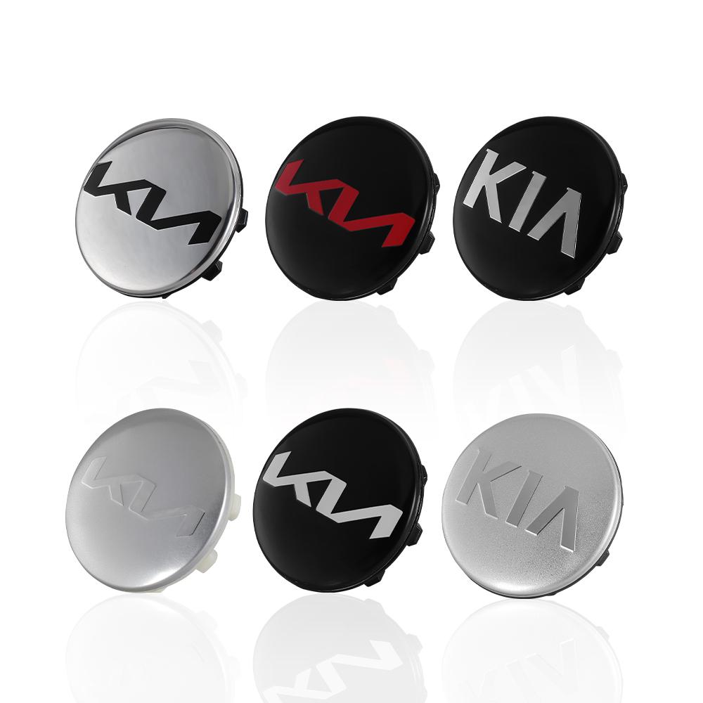 AIL1 4pcs Car Badge Wheel Center Hub Cap Wheel Center Cap Cover Auto Styling For Kia Sportage Ceed Rio Cerato Sorento Soul Picanto K5