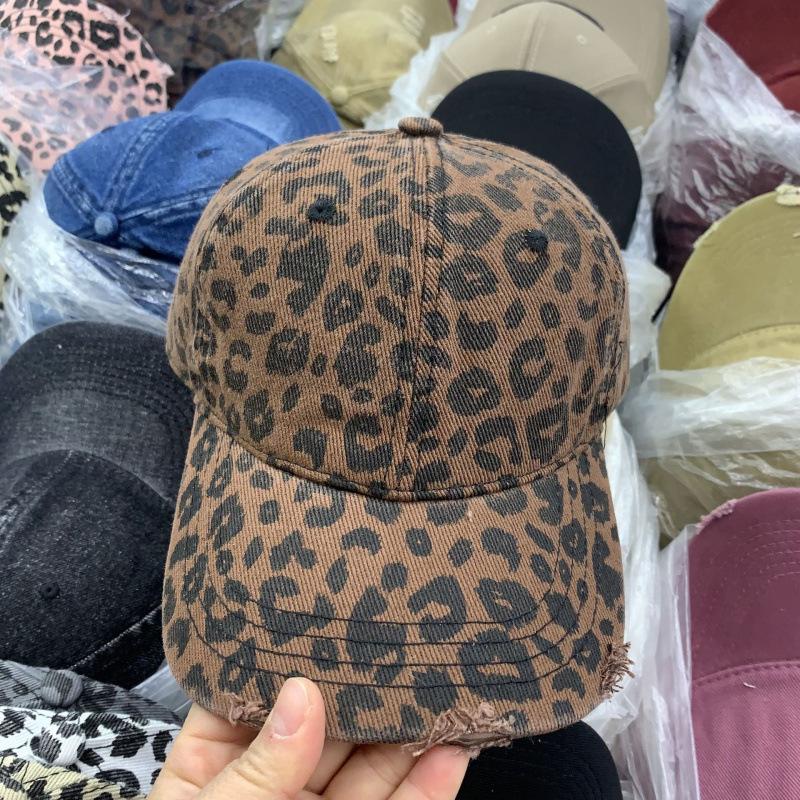 Leopard Print Baseball Cap Outdoor Fashion Sunshade Sports Cap Sun Hat Children