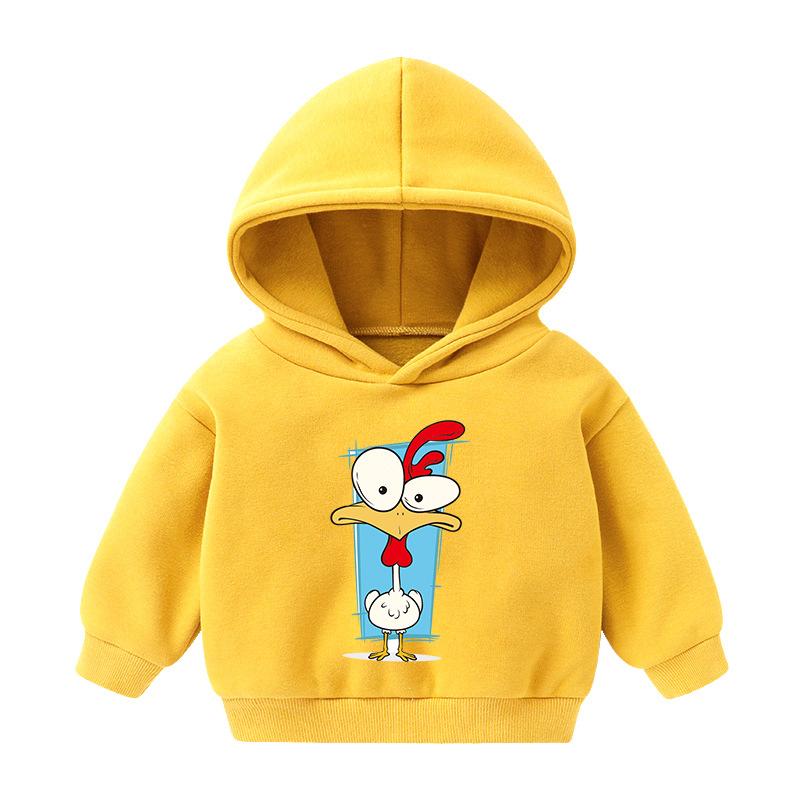 Флисовая детская толстовка с капюшоном на осень и зиму, повседневная спортивная толстовка с героями мультфильмов для мальчиков и девочек