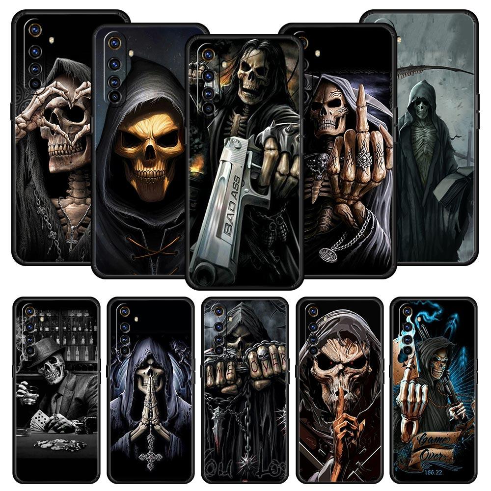 Чехол с рисунком Череп Скелет Жнец Для Realme 12 11 10 9 8 5G 7 6 GT5 GT3 GT2 Pro Plus C21 C25 C35 Realme GT Neo 2 3 3T 5 Чехол