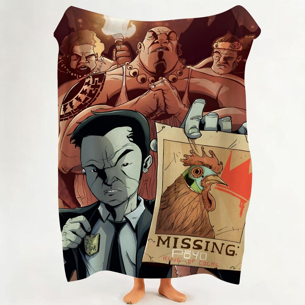 Comic C Chew Throw Flannel Throw Blanket Suitable for Sofa Living Room Bedroom