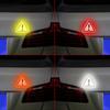 Triangle Exclamation Mark Reflective Warning Sign Car Sticker Night Driving Safety Reflective sticker for Car Anti-Collision