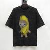 Cute Kitten Banana Cat Meme T Shirts Washed Cotton Oversize TShirt  Novelty for Men Women Streetwear Graphic Printed Tee Shirt