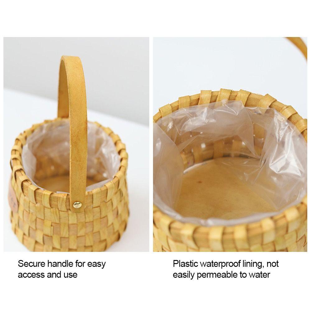 Мини Миниатюрная Плетеная Корзинка из Бумажной Лозы Ручная Работа Корзинка для Цветов для Кукол BJD/для Кукол Ob11