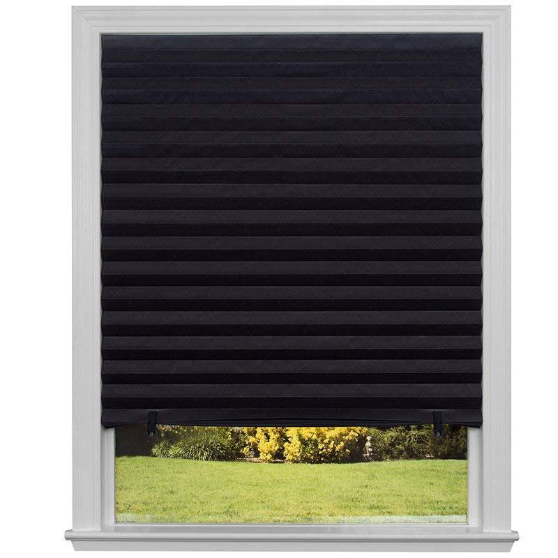 1Pc Bathroom Balcony Shades Pleated Blinds Self-adhesive Half Blackout Windows Curtains