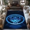 Manchester City Personalized Name Area Rug Design for Hallway Kitchen Playrooms Entryway Anti-slip Rug Office home decor