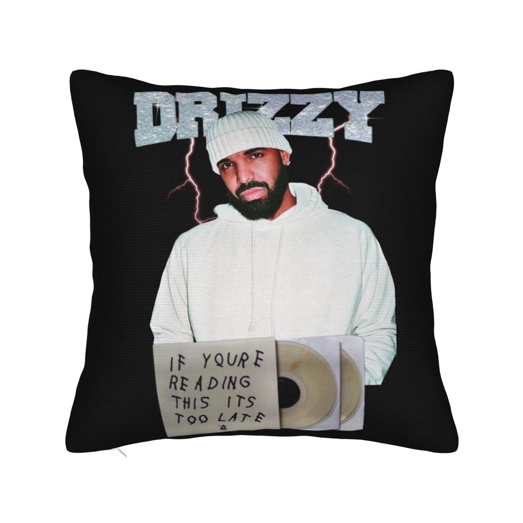 Drake Rapper Pillowcase Printing Polyester Cushion Cover Decorative Throw Pillow Case Cover Home Zippered 40X40Cm