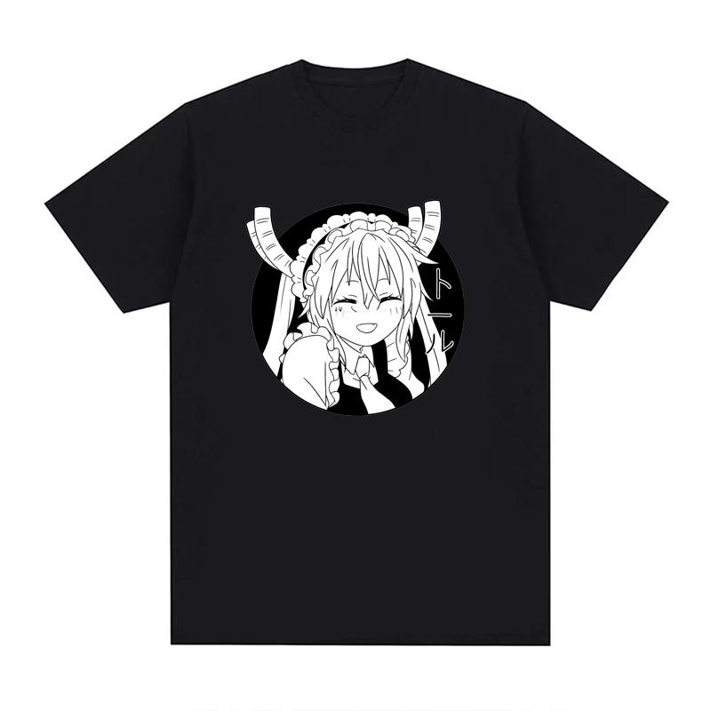 Anime Miss Kobayashis Dragon Maid Tshirt Kawaii Unisexga Print Tee Unisex Oversized Shortsleeve Crewneck Harajuku Streetwear Tops