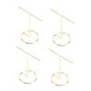 4pcs T Shaped Earring Display Stand Jewellery Display Stand Photo Props T Shape Slotted Necklace Stand for Store Closet