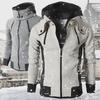 Men's Hooded Zipper Sweatshirt: Autumn/Winter Casual Sports Jacket with Fake Two-Piece Design