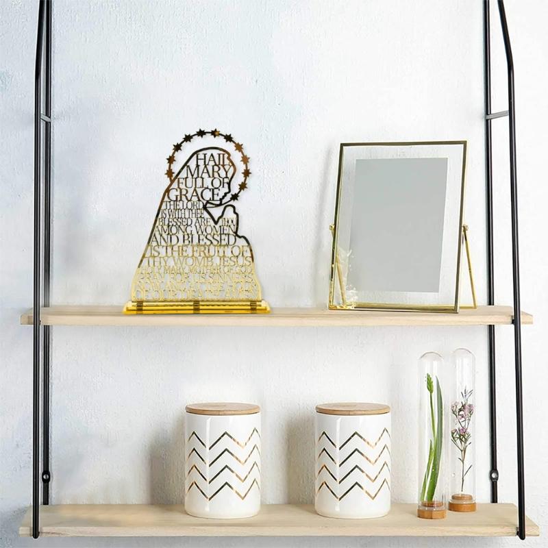 Fine Quality Desk Acrylic Mother Standing Figure Elegant Craftsmanships Symbol of Belief for Christian Believers