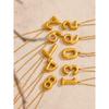 Yhpup Wholesale Stainless Steel Thick Numeral Pendant Necklace PVD Plate Water Resistant Metal Trendy Versatile Jewelry