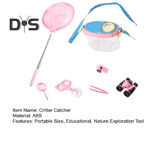 1 комплект ловцов животных с коробкой для просмотра, телескопическая сетка, бинокль, зажим, пинцет, увеличительное стекло, свисток для детей, исследование природы, животных