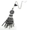 [N0722] - Designer Long Necklace 'Altai' Black Gray