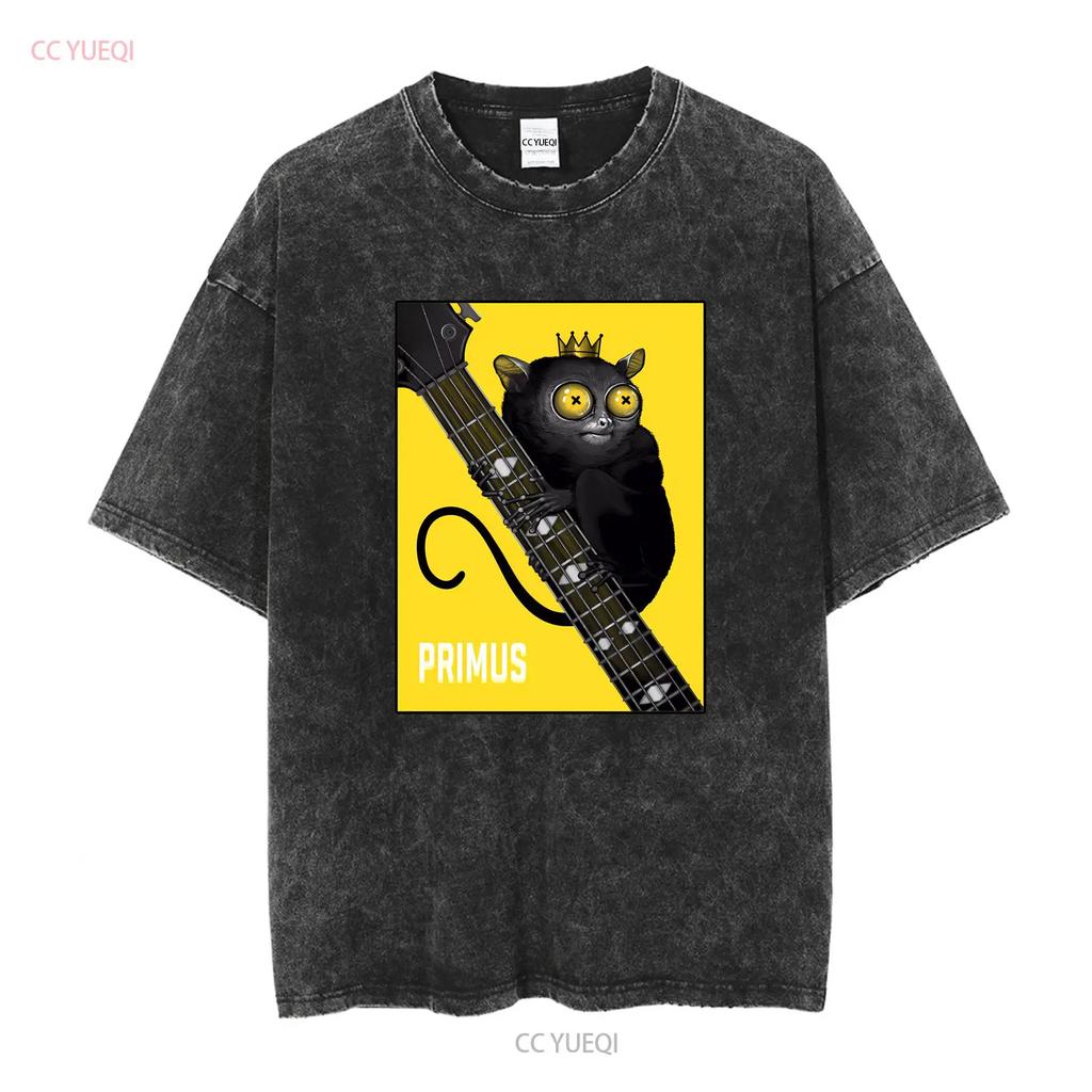 Футболка с принтом группы Primus Punk Rock Черная Хлопок Все размеры от S до 5XL JJ2358 винтажная Стирка Графический дизайнер Одежда Универсальная Мягкая