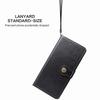 For Samsung Galaxy S25+ Case Leather Phone Case Wallet Stand Cover with Wrist Strap