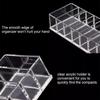 Clear Makeup Organizer Plastic Multi-Functional Acrylic Makeup Stand 8 Compartments Cosmetic Display Holder Vanity