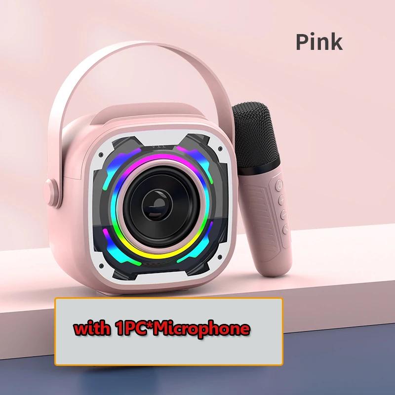 Mini Karaoke Machine Portable Bluetooth 5.3 Speaker Wireless Microphone Home Family Singing Children's Gifts Support TF U Disk