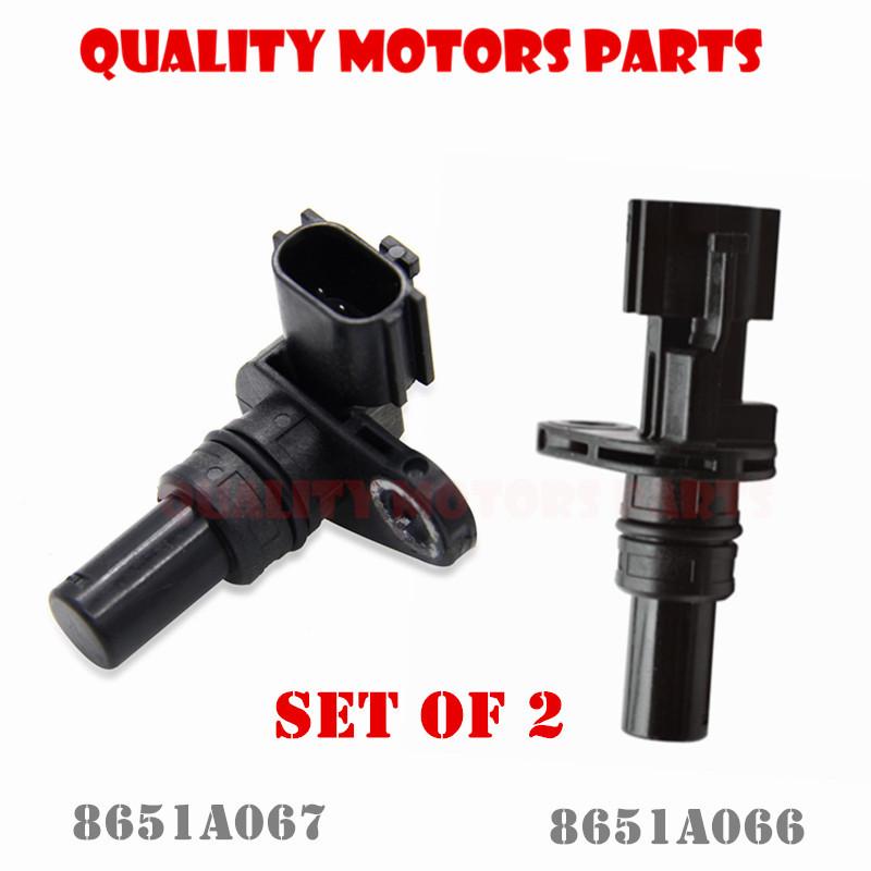 Set 2pc -Transmission Input/Output Sensor / Vehicle Speed Sensor OEM#8651A067 8651A066 SC580 SC585 For Nissan Mitsubishi