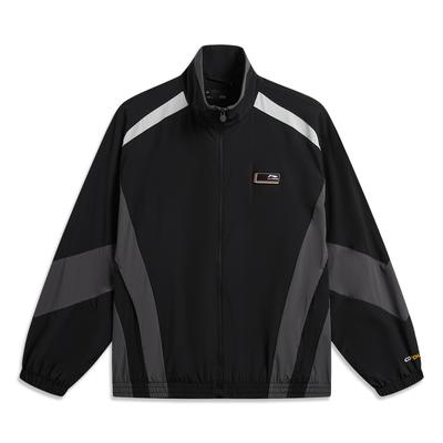 Li Ning Серия DNA Вдохновленная зимними видами спорта Ограниченная серия Американский ретро Цветные блоки Повседневная мода Универсальный Логотип Быстросохнущий Охлаждающий Молния Ветровка AFDWE01-1