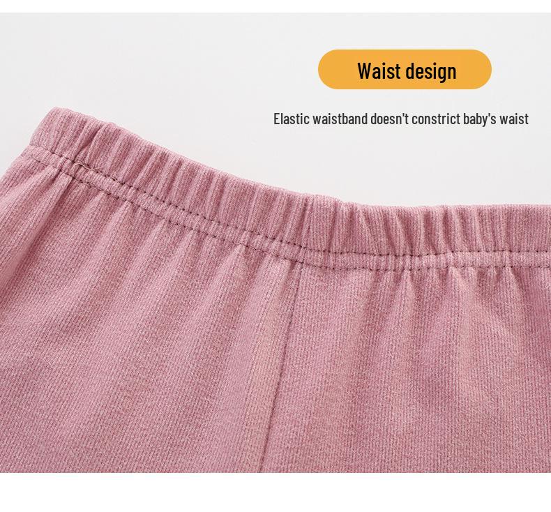 Детский комплект нижнего белья с начесом - Теплая однотонная осенне-зимняя пижама для мальчиков и девочек