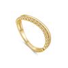 Sterling Silver Two Thin Line Round Zircon Irregular Ring New Arrivals for Women Everyday Luxury Gift
