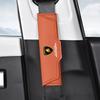 Car Seat Belt Cushion PU Leather Safety Belt Shoulder Protector Pad For Lamborghini Urus Huracan Aventador Premium Accessories PP47
