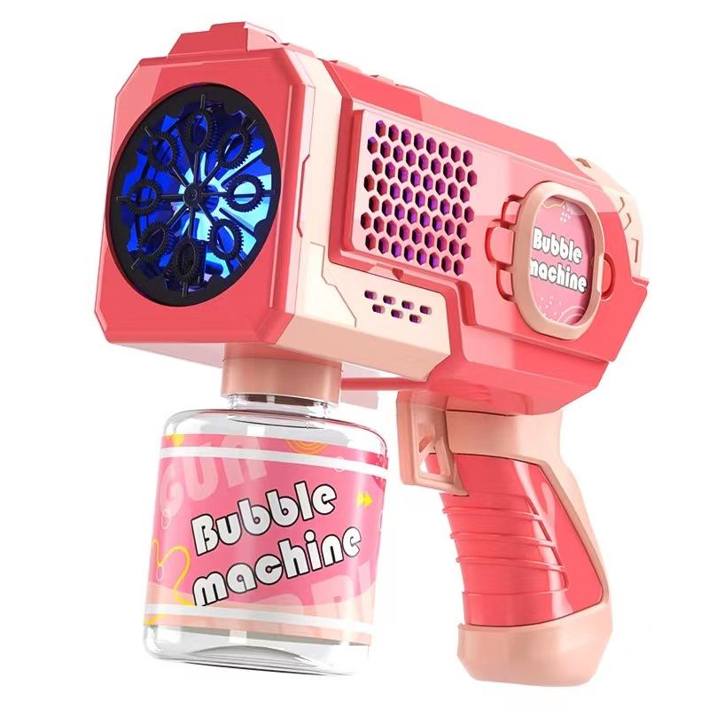 Электрический автоматический пистолет для мыльных пузырей, машина для мыльных пузырей, детская портативная уличная игрушка для вечеринки, светодиодный светильник, игрушки, подарки для детей