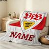Custom Name,VfB Stuttgart Printed Flannel Blanket, soft throw for bedroom sofa, washable, Christmas present, great gift.