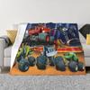 Blaze And The Monster Machines Cartoon Blanket Flannel Air Conditioning Racing Warm Throw Blankets for Sofa Car Plush Thin Quilt