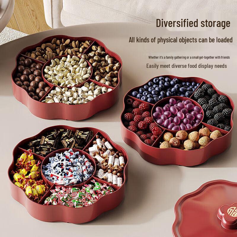 Двухъярусный поднос для закусок и конфет к Китайскому Новому году