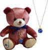 Petit Luu Birthstone Color Crystal Mini Angel Bear Necklace Gift (September)