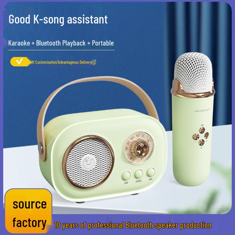 Ретро Bluetooth-колонка со встроенным портативным микрофоном - Мини-беспроводная колонка в подарок