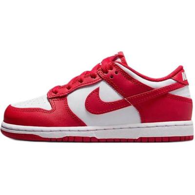 Кроссовки Dunk Low для скейтбординга, устойчивые к скольжению и истиранию, детские, красно-белые, FB9108-119