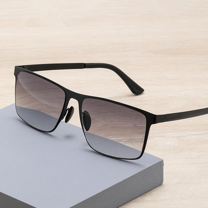 Мужские солнцезащитные очки для делового чтения, прогрессивные мультифокальные очки для чтения, очки для пресбиопии, очки для близорукости и дальнозоркости, диоптрийные