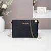 Simple Solid Color, High-end Feel, Quilted Embossed Chain Shoulder Strap, Commuter Women's Bag, Compact Women's Crossbody Bag