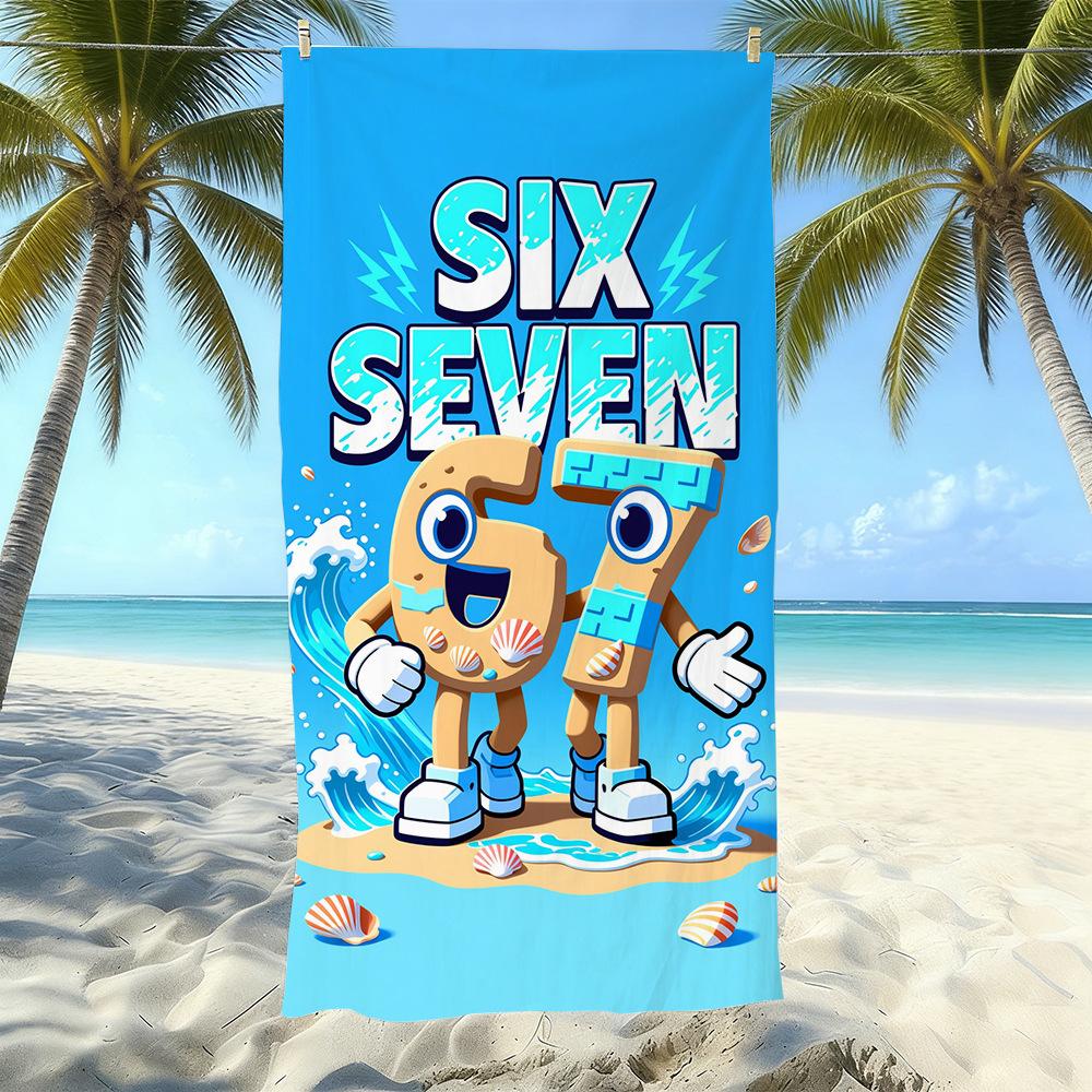 Explosive 67 Digital Printed Beach Towel Sand-Proof Absorbent Bath Towel Seaside Vacation Quick-Drying Towel