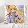 Anime Lucy Heartfilia Cushion Cover Natural Linen Pillowcase Set AllinOne Decor Cushion Cover for Sofa Bedroom Chair