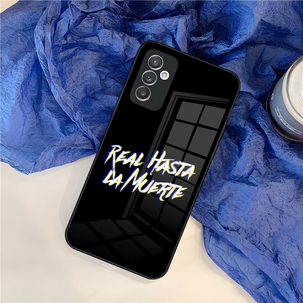 Rapper Anuel AA Real Hasta La Muerte Phone Case for Samsung S25 S24 S30 S21 S23 S20 S22 Fe S10 E S9 Note 20 Pro Ultra Plus glass