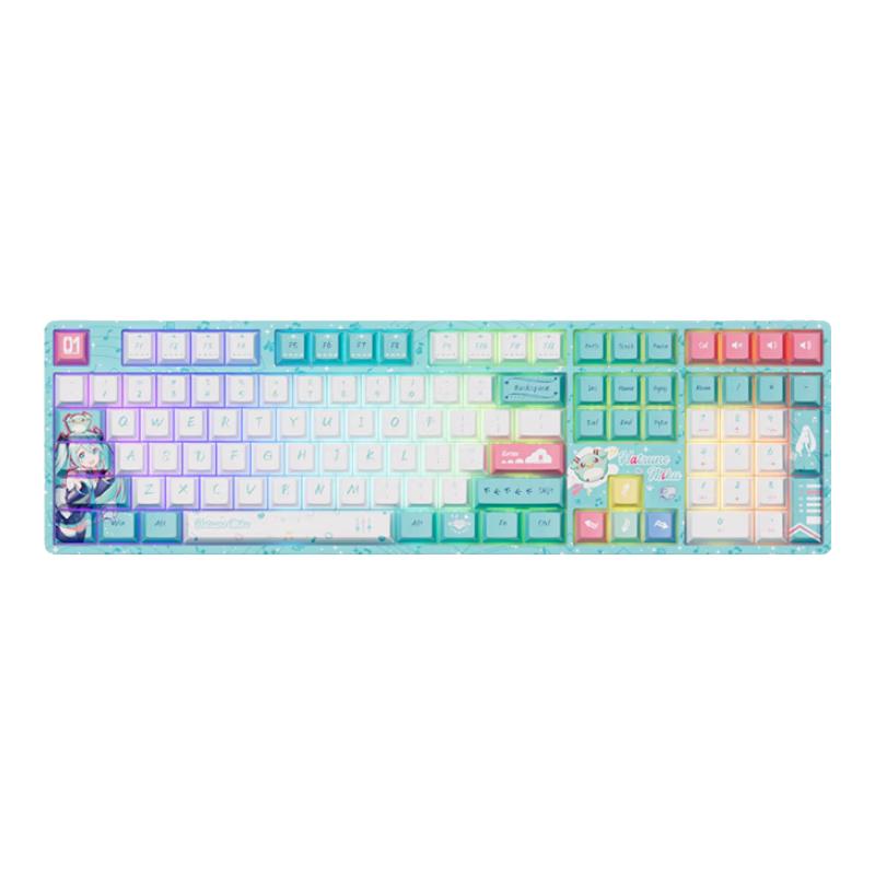AKKO Keyboard, 108-Key Customizable Three-Mode Mechanical Keyboard, Full Hot-Swappable Keyboard