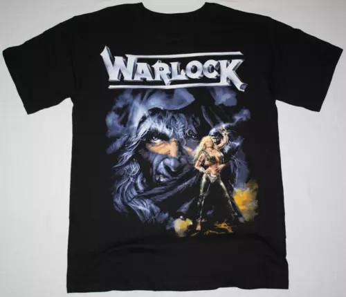 Warlock band RETRO T-shirt Black Cotton All Sizes S to 3XL Unisex T-Shirt