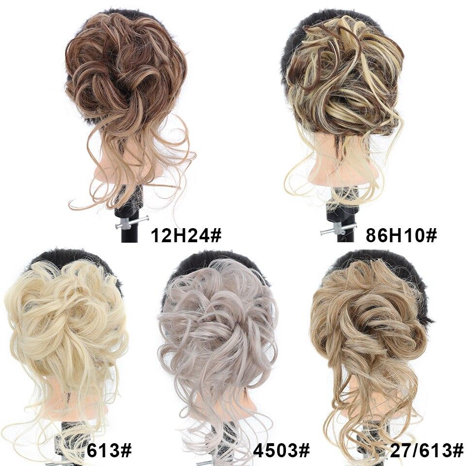 LUPU Синтетический беспорядочный вьющийся зажим для наращивания волос, шиньон, пончик, роликовый шиньон для женщин, термостойкий искусственный пучок для волос