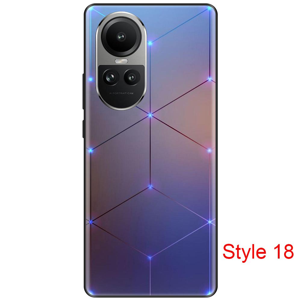 Чехол для Oppo Reno10 Pro 10, роскошный черный на OppoReno10, 6,67 дюйма, полная защита, противоударный силиконовый бампер, мягкий ТПУ